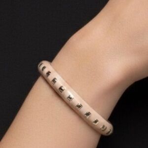 NWOT Beige Enamel Bangle Bracelet